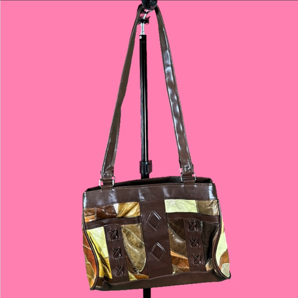 Vintage Patchwork Lambskin Shoulder Bag ~ 70’s/80’s